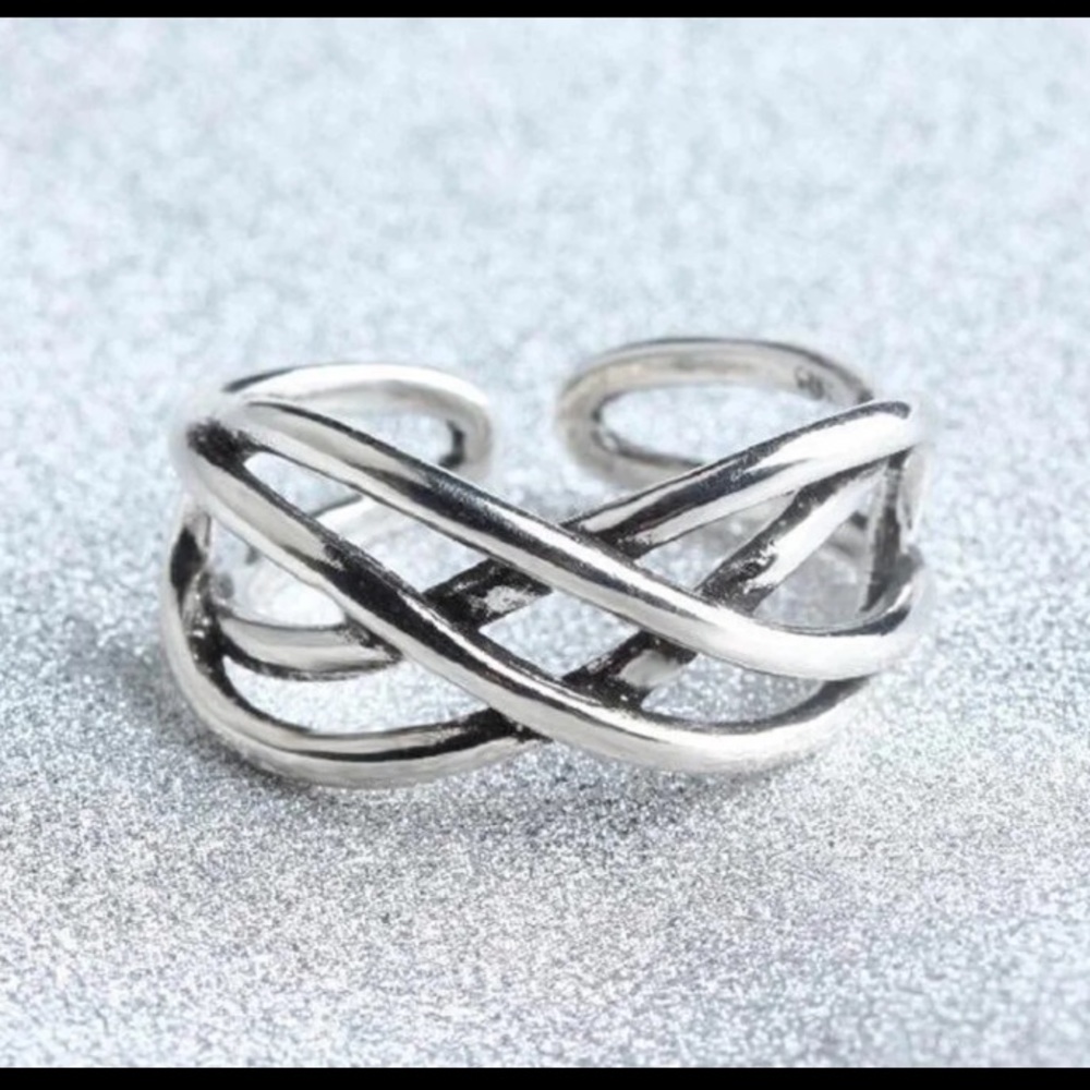 Sterling Silver Adjustable Ring